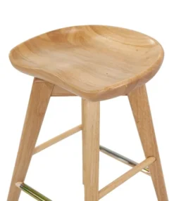 Kirkland's Home Light Wood Backless Swivel Counter Stool- Bar Stools & Counter Height Stools