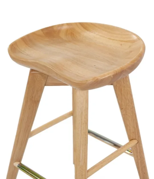 Kirkland's Home Light Wood Backless Swivel Counter Stool- Bar Stools & Counter Height Stools