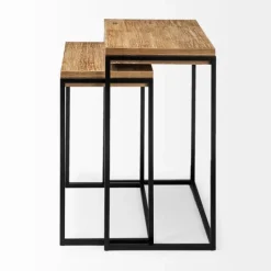 Kirkland's Home Light Wood Nesting Accent Tables, Set Of 2- Accent & End Tables