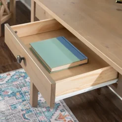 Kirkland's Home Light Wood X-Sides Desk- Office Furniture
