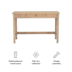 Kirkland's Home Light Wood X-Sides Desk- Office Furniture