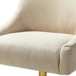 Kirkland's Home Lili Cream Golden Office Chair- Office Furniture