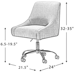 Kirkland's Home Lili Cream Golden Office Chair- Office Furniture