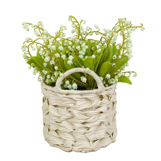 Kirkland's Home Lily Of The Valley Arrangement In Basket- Arrangements & Greenery