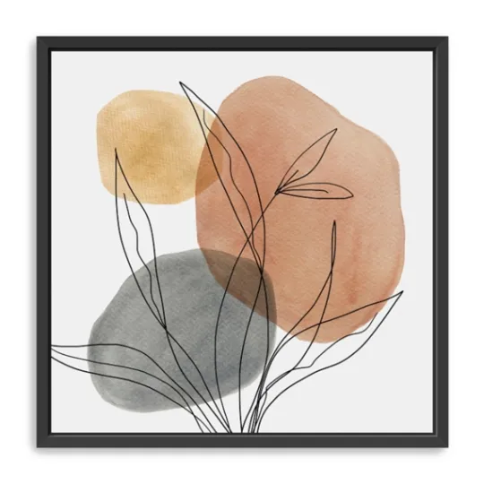 Kirkland's Home Linear Leaf Trio Framed Canvas Art Print- Framed Art