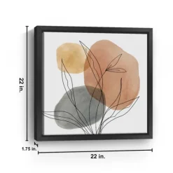 Kirkland's Home Linear Leaf Trio Framed Canvas Art Print- Framed Art
