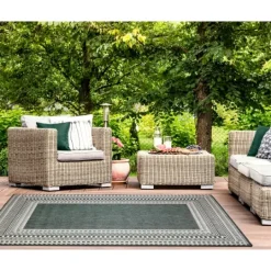 Kirkland's Home Linear Macy Indoor/Outdoor Area Rug, 7X9- Outdoor Rugs