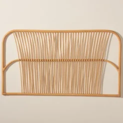 Kirkland's Home Linear Weave Rat Queen Headboard- Beds & Headboards