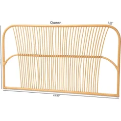 Kirkland's Home Linear Weave Rat Queen Headboard- Beds & Headboards