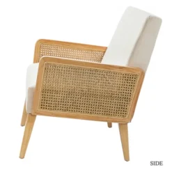 Kirkland's Home Linen And Rattan Loveseat- Sofas & Loveseats