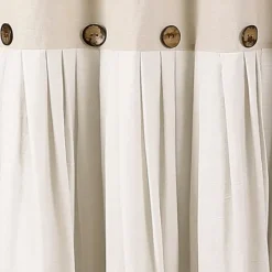 Kirkland's Home Linen Button Shower Curtain- Shower Curtains