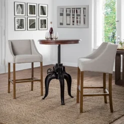 Kirkland's Home Linen Castaic Barstool- Bar Stools & Counter Height Stools