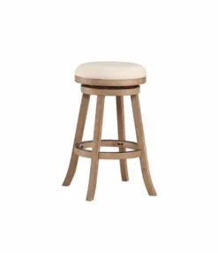 Kirkland's Home Linen Driftwood Finish Swivel Bar Stool- Bar Stools & Counter Height Stools