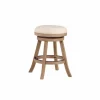 Kirkland's Home Linen Driftwood Finish Swivel Counter Stool- Bar Stools & Counter Height Stools