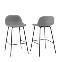 Kirkland's Home Linen Slope Seat Counter Stools, Set Of 2- Bar Stools & Counter Height Stools
