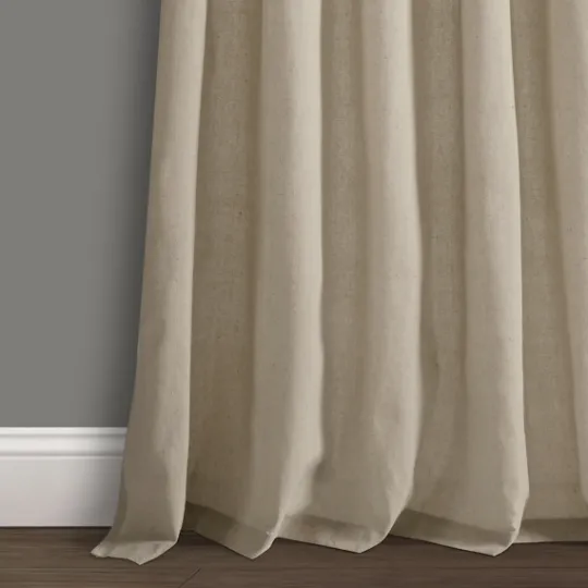 Kirkland's Home Linen Top Knotted Burlap Curtain Panel Set, 95 In.- Curtains & Drapes