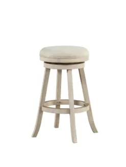 Kirkland's Home Linen Upholstered Swivel Bar Stool- Bar Stools & Counter Height Stools