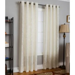 Kirkland's Home Linen Woven Single Curtain Panel, 84 In.- Curtains & Drapes