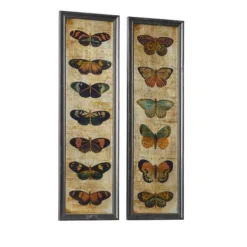 Kirkland's Home Literary Butterflies Framed Art Prints, Set Of 2- Framed Art