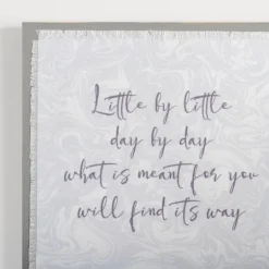 Kirkland's Home Little By Little Linen Wall Plaque- Wall Quotes & Signs