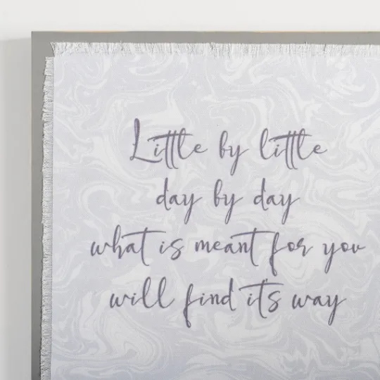 Kirkland's Home Little By Little Linen Wall Plaque- Wall Quotes & Signs