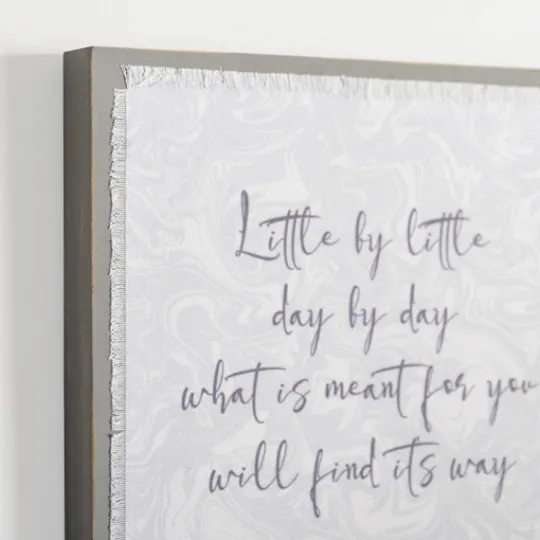 Kirkland's Home Little By Little Linen Wall Plaque- Wall Quotes & Signs
