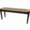Kirkland's Home Lola Seagrass And Wood Bench- Benches & Ottomans