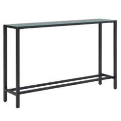 Kirkland's Home Long Metal Mirrored Top Console Table- Console Tables