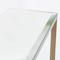Kirkland's Home Long Metal Mirrored Top Console Table- Console Tables