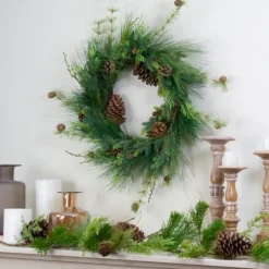 Kirkland's Home Long Needle Pine Christmas Wreath- Wreaths