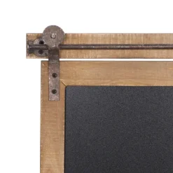 Kirkland's Home Long Wood And Metal Frame Chalkboard- Wall Storage