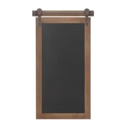 Kirkland's Home Long Wood And Metal Frame Chalkboard- Wall Storage