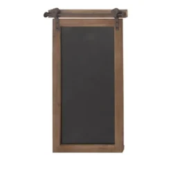 Kirkland's Home Long Wood And Metal Frame Chalkboard- Wall Storage
