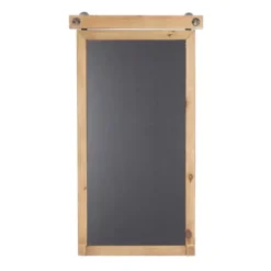 Kirkland's Home Long Wood And Metal Frame Chalkboard- Wall Storage