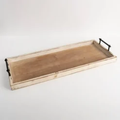 Kirkland's Home Long Wooden Decorative Tray- Decorative Trays