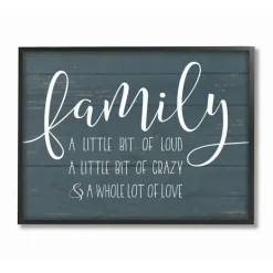 Kirkland's Home Loud Crazy Family Framed Art Print- Wall Quotes & Signs
