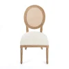 Kirkland's Home Louis Cane & Cream Upholstered Dining Chair- Dining Chairs