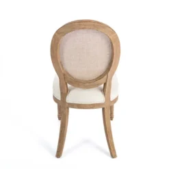 Kirkland's Home Louis Cane & Cream Upholstered Dining Chair- Dining Chairs