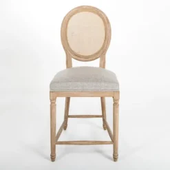 Kirkland's Home Louis Cane Upholstered Counter Stool- Bar Stools & Counter Height Stools