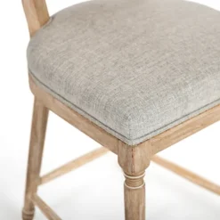 Kirkland's Home Louis Cane Upholstered Counter Stool- Bar Stools & Counter Height Stools