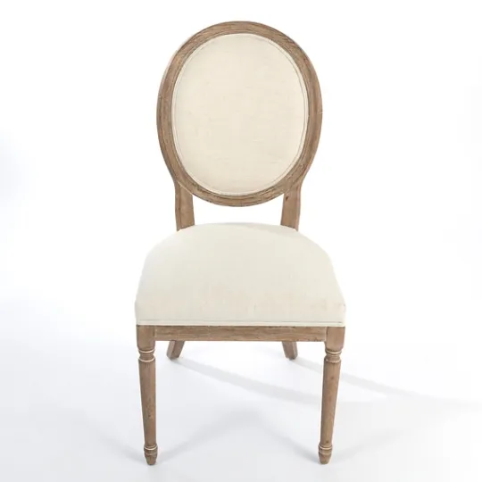 Kirkland's Home Louis Cream Upholstered Dining Chair- Dining Chairs