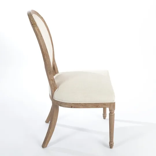 Kirkland's Home Louis Cream Upholstered Dining Chair- Dining Chairs