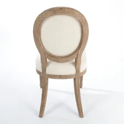 Kirkland's Home Louis Cream Upholstered Dining Chair- Dining Chairs