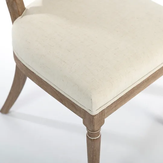 Kirkland's Home Louis Cream Upholstered Dining Chair- Dining Chairs