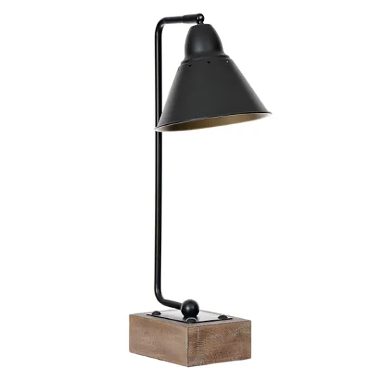 Kirkland's Home Louis Matte Metal And Wood Table Lamp- Table Lamps