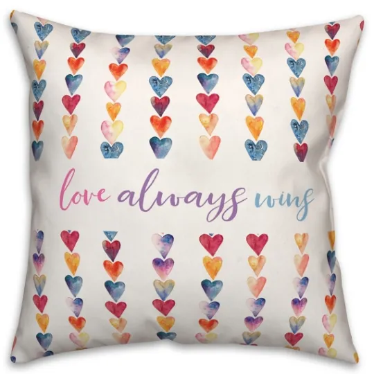 Kirkland's Home Love Always Wins Outdoor Pillow- Pillows