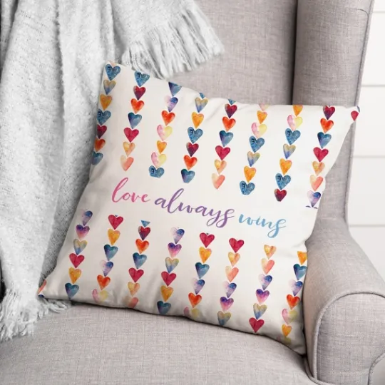 Kirkland's Home Love Always Wins Outdoor Pillow- Pillows