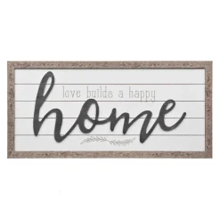 Kirkland's Home Love Builds A Happy Home Printed Wall Art- Wall Quotes & Signs