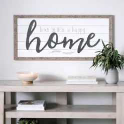 Kirkland's Home Love Builds A Happy Home Printed Wall Art- Wall Quotes & Signs