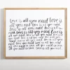 Kirkland's Home Love Is All You Need Framed Wall Plaque- Wall Quotes & Signs